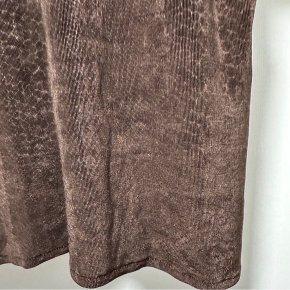 Vintage 90s Rabbit Rabbit Rabbit Designs Brown Snake Print Stretch Shirt Size 16 - Picture 14 of 16